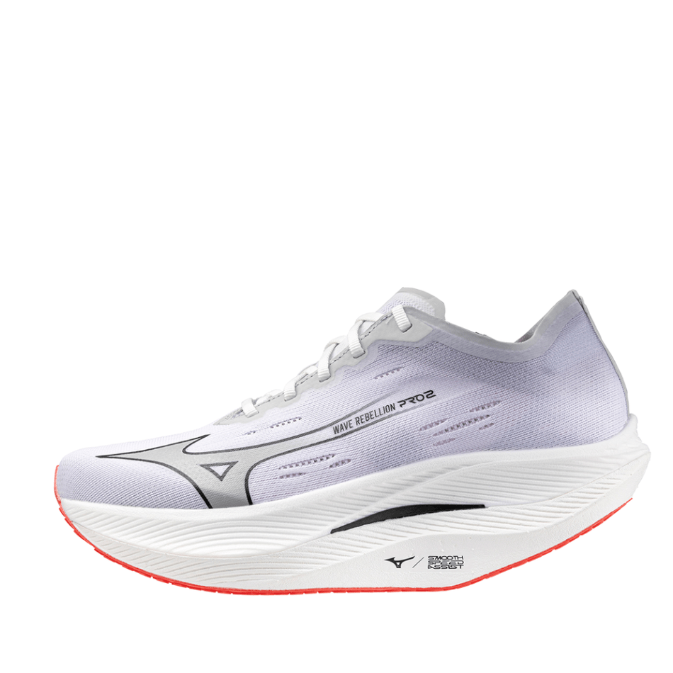 Mizuno Shoes Mizuno Women's Wave Rebellion Pro 2 Running Shoes in White/Harbor Mist/Cayenne SS24 - Up and Running