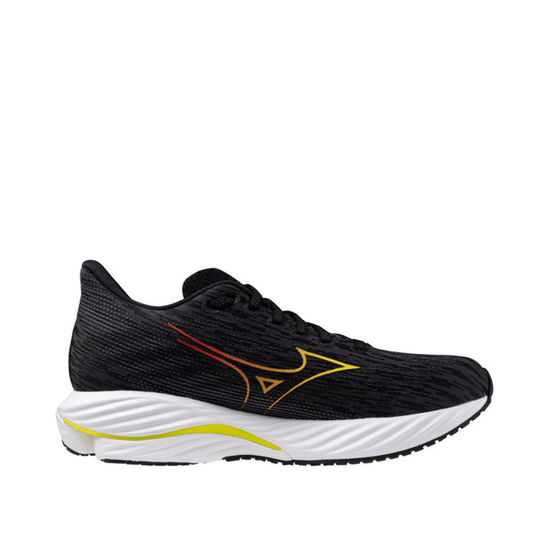 Mizuno Shoes Mizuno Women's Wave Rider 28 Running Shoes in Black/Evening Primrose/Poppy Reid SS25 - Up and Running