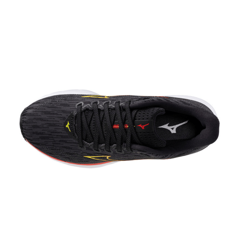 Mizuno Shoes Mizuno Women's Wave Rider 28 Running Shoes in Black/Evening Primrose/Poppy Reid SS25 - Up and Running