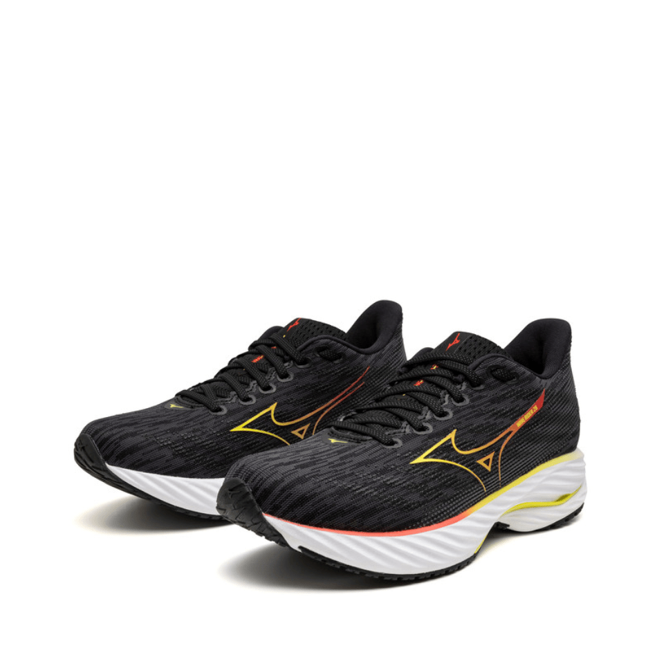 Mizuno Shoes Mizuno Women's Wave Rider 28 Running Shoes in Black/Evening Primrose/Poppy Reid SS25 - Up and Running