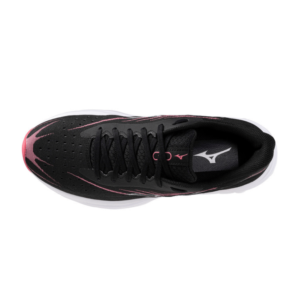 Mizuno Shoes Mizuno Women's Wave Skyrise 6 Running Shoes in Black/Camellia Rose SS25 - Up and Running