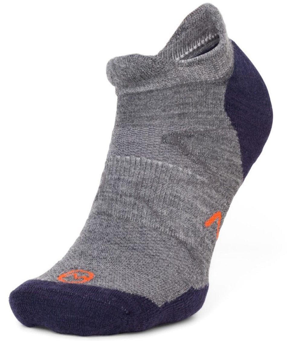 Moggans Accessories Moggans Lightweight Merino No Show Sock in Grey - Up and Running