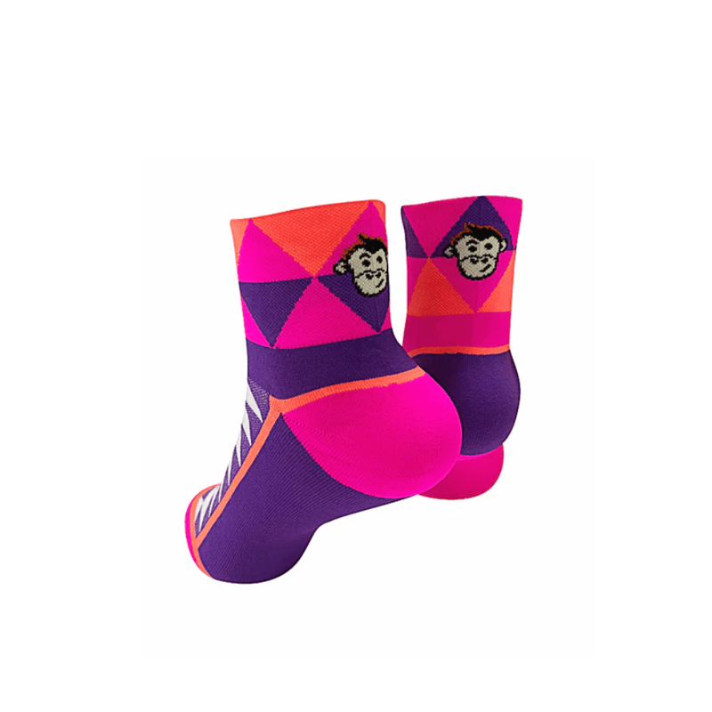 Monkey Sox Socks Monkey Sox Ultra Geo Sport Socks in Pink/Purple - Up and Running