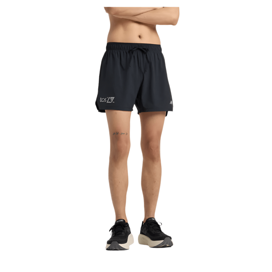 New Balance Clothing New Balance Men's 5" London Edition Graphic RC Running Short in Black SS25 - Up and Running