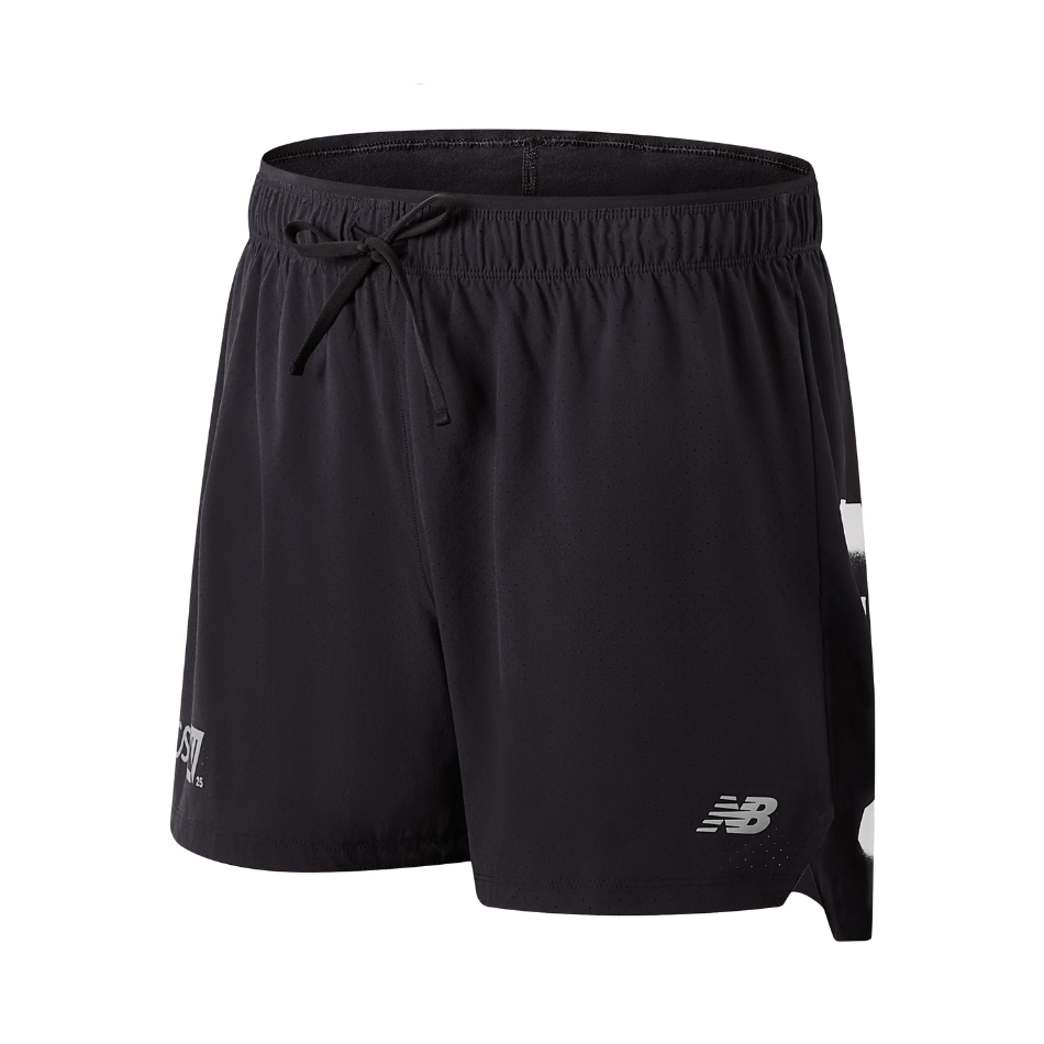 New Balance Clothing New Balance Men's 5" London Graphic RC Running Short in Black SS25 - Up and Running