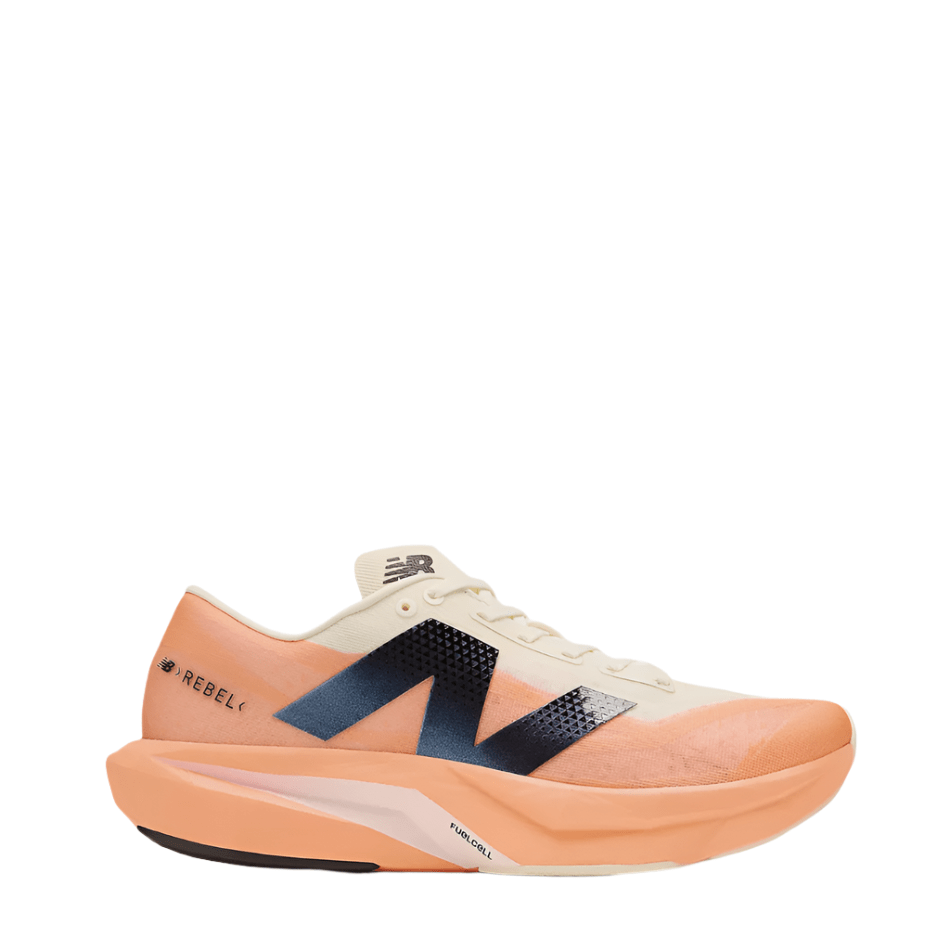 New Balance Shoes New Balance Men's FuelCell Rebel V4 Running Shoes in Hot Mango/Angora/Black SS25 - Up and Running