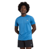 New Balance Clothing New Balance Mne's Athletics Jacquard T-shirt in Heron Blue AW24 - Up and Running