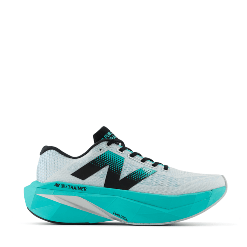 New Balance Shoes New Balance SuperComp Trainer v3 Men's Running Shoes White with Cyber Jade AW24 - Up and Running