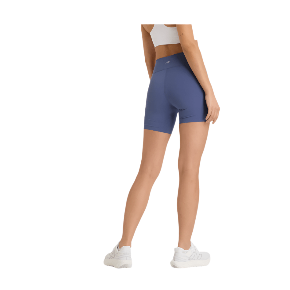 New Balance Clothing New Balance Women's Sleek Pocket 6 Inch High Rise Short in DRE SS25 - Up and Running