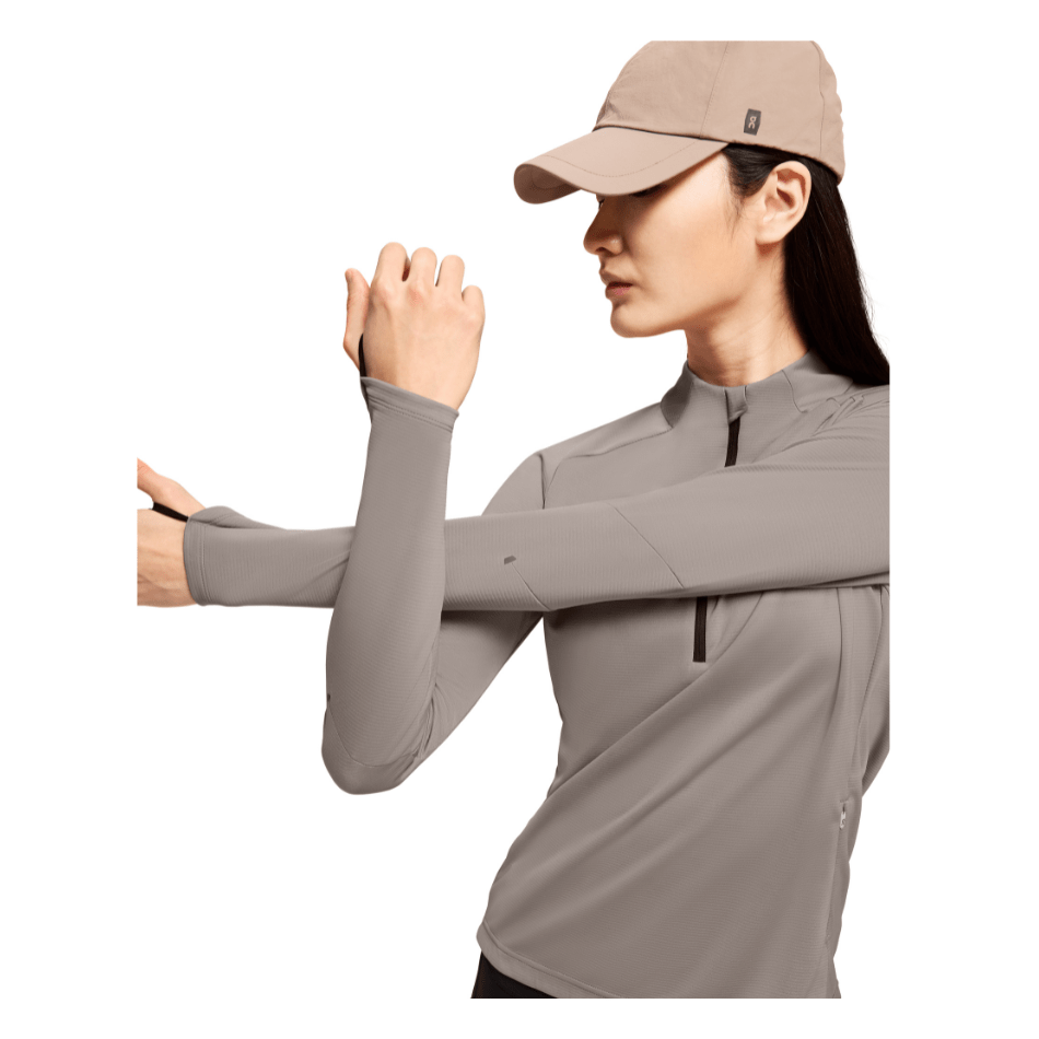 On Clothing On Women's Climate Shirt in Cinder SS25 - Up and Running