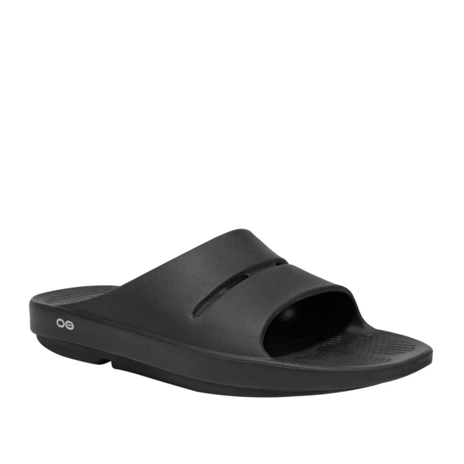 Oofos Shoes OOFOS OOahh Slide Sandal in Black - Up and Running