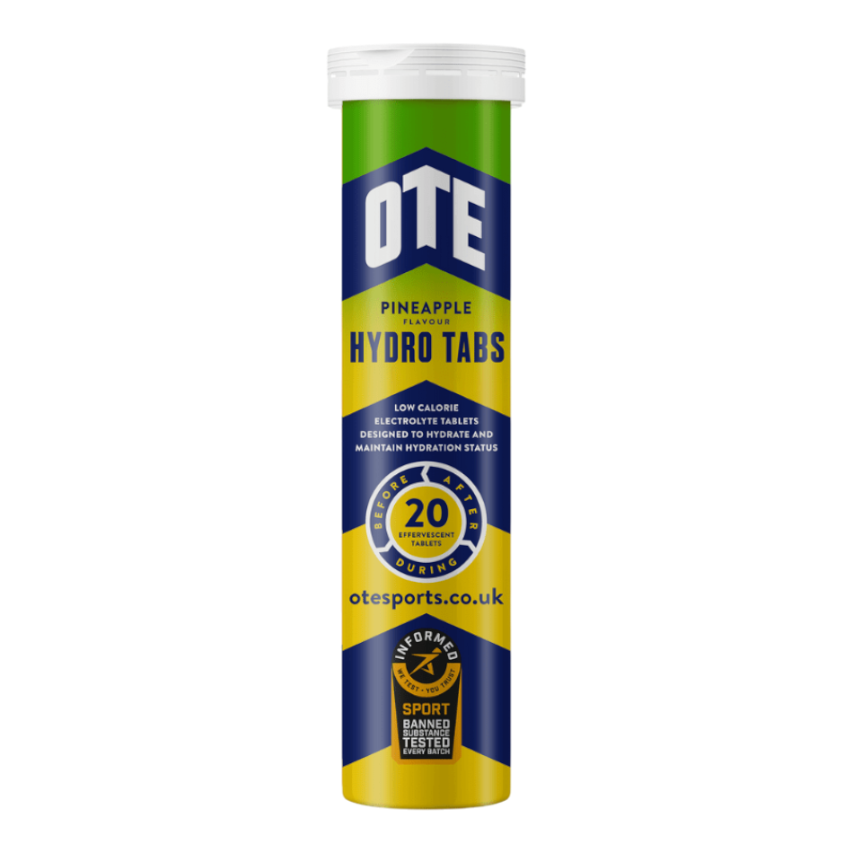 Up & Running OTE Hydro Tablets pineapple flavour electrolyte drink tube for hydration during exercise