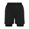 Pressio Clothing Pressio Men's Elite 2 in 1 Short in Black/Silver SS24 - Up and Running