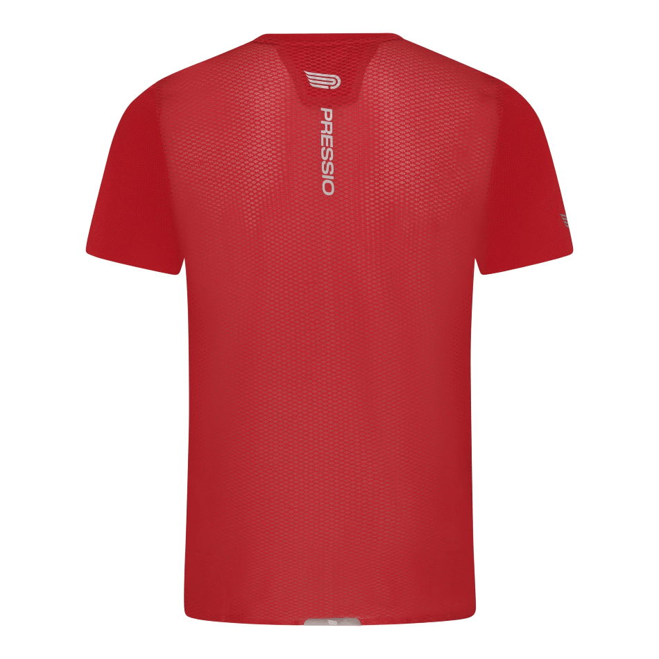 Pressio Clothing Pressio Men's Elite Short Sleeved Top in Flame Red SS24 - Up and Running