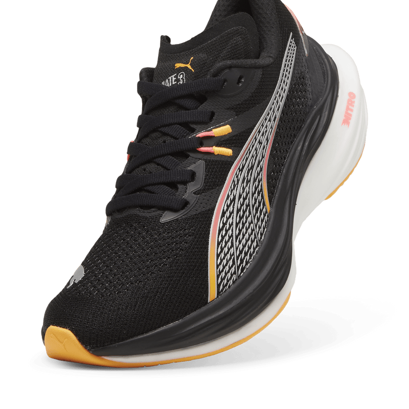 Puma Shoes Puma Deviate Nitro 3 Women's Running Shoes AW24 Black/Sunset Glow/Sun Stream - Up and Running