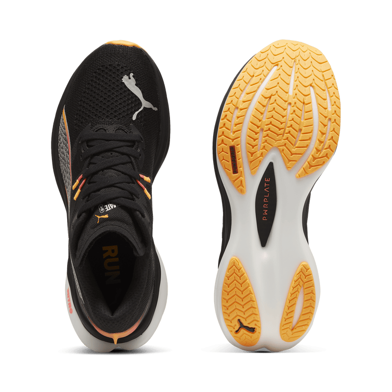 Puma Shoes Puma Deviate Nitro 3 Women's Running Shoes AW24 Black/Sunset Glow/Sun Stream - Up and Running