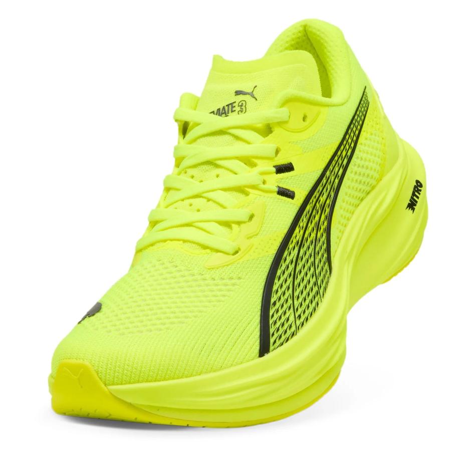 PUMA Shoes Puma Men's Deviate Nitro 3 Running Shoes in Yellow Alert/PUMA Black SS25 - Up and Running