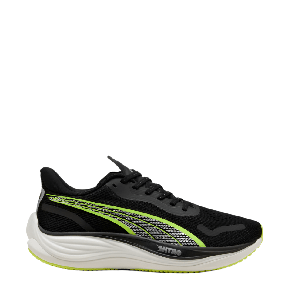PUMA Shoes Puma Men's Velocity Nitro 3 Running Shoes in Puma Black/Yellow Alert SS25 - Up and Running