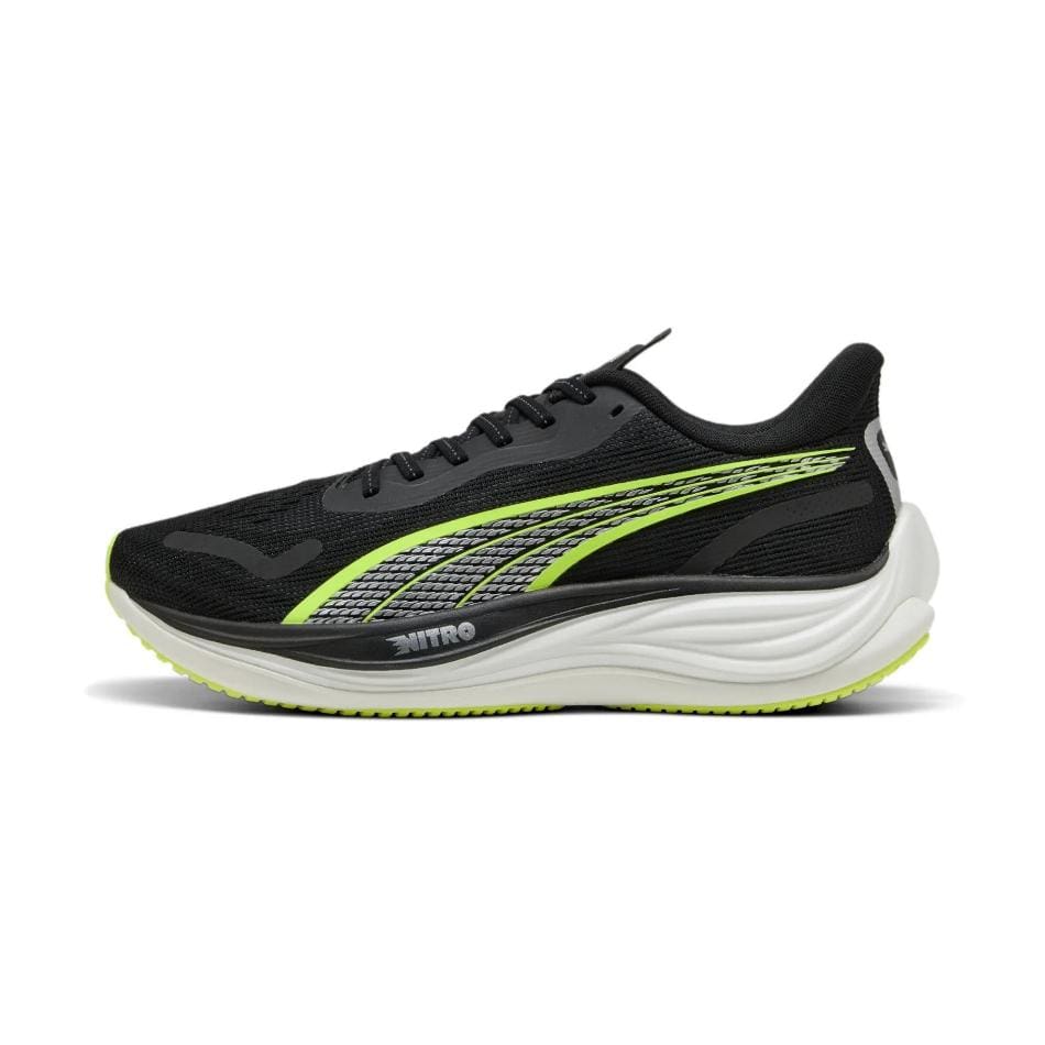 PUMA Shoes Puma Men's Velocity Nitro 3 Running Shoes in Puma Black/Yellow Alert SS25 - Up and Running