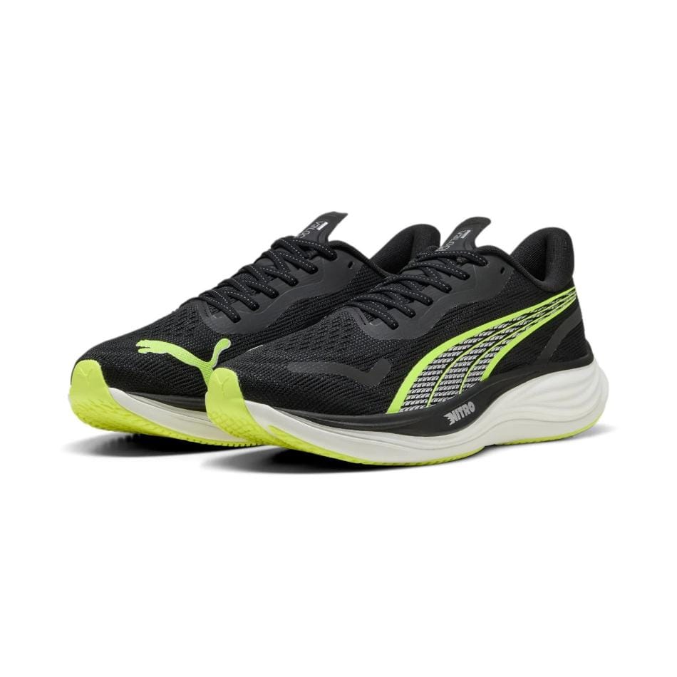 PUMA Shoes Puma Men's Velocity Nitro 3 Running Shoes in Puma Black/Yellow Alert SS25 - Up and Running