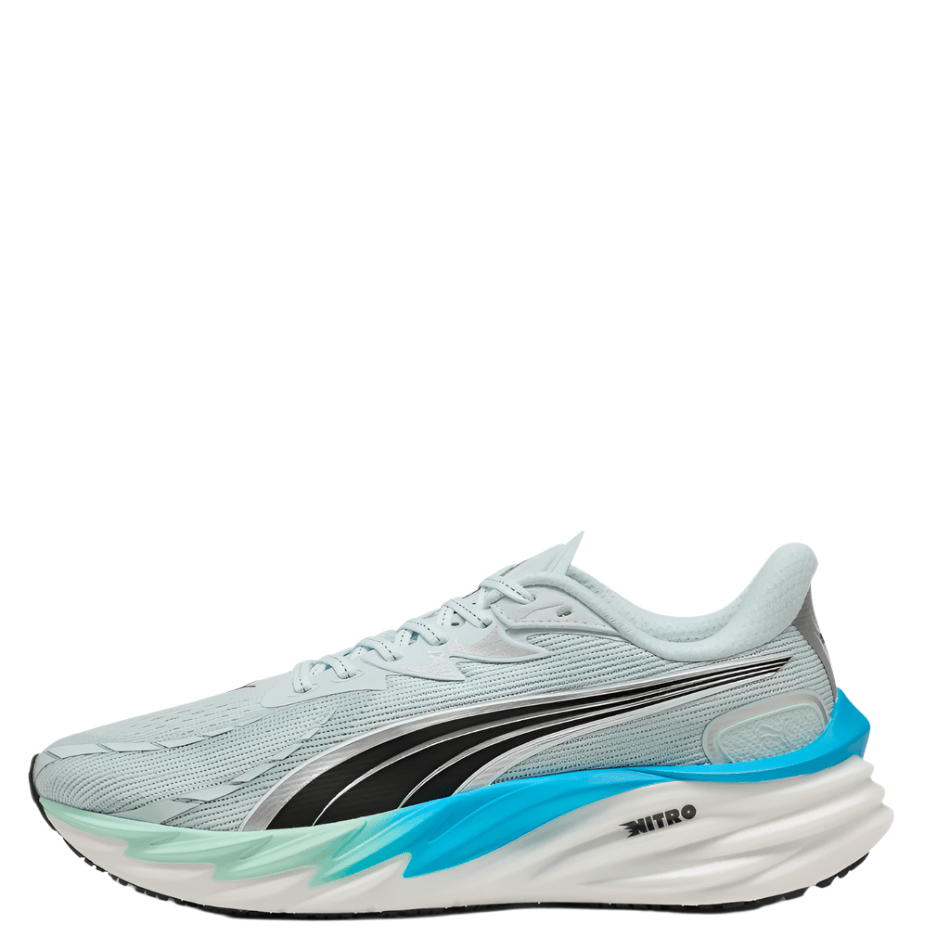 PUMA Shoes Puma Men's Velocity NITRO 4 Running Shoes in Sea Glass/Speed Blue AW25 - Up and Running