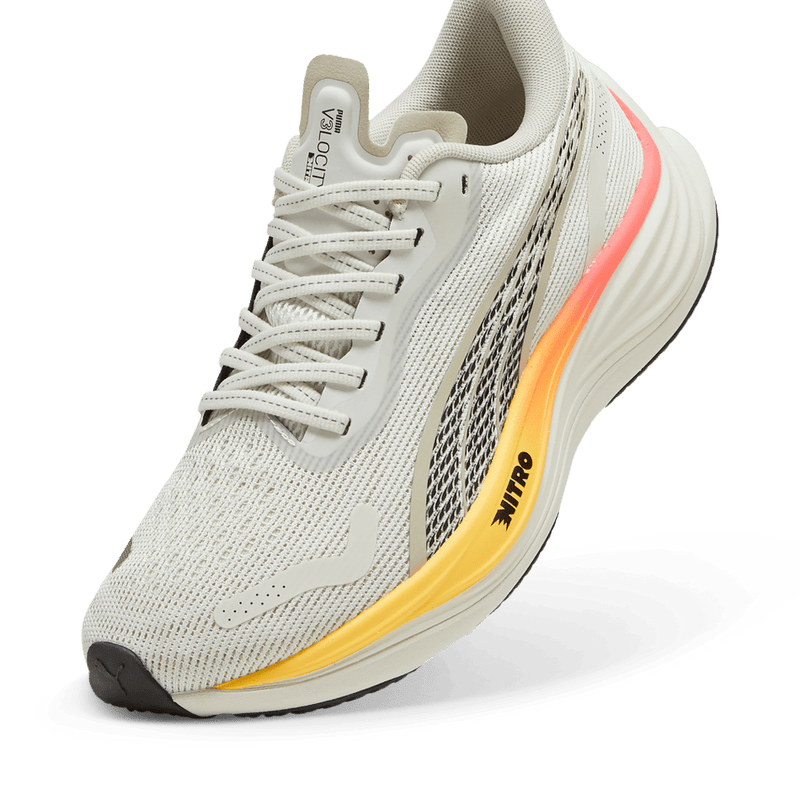 Puma Shoes Puma Velocity Nitro 3 Women's Running Shoes Vapor Gray Sun Stream-Sunset Glow - AW24 - Up and Running