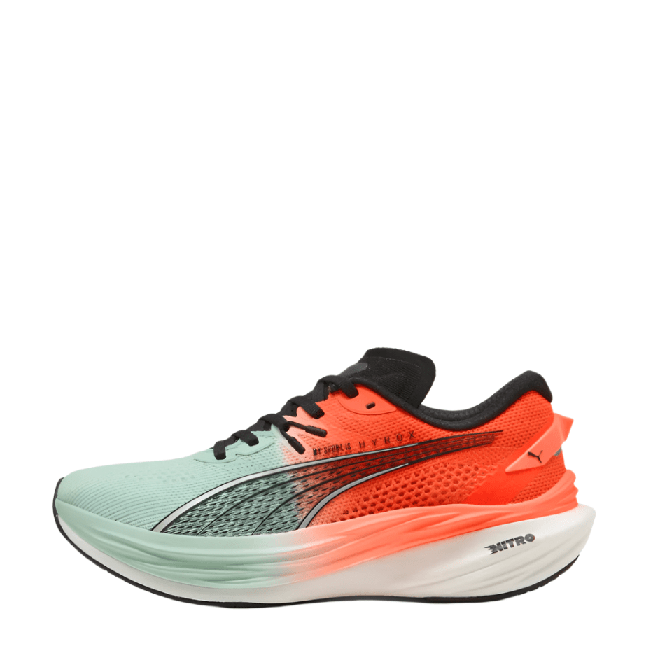 PUMA Shoes Puma Women's Deviate Nitro 3 Hyrox Running Shoes in Mint Melt/Glowing Red AW25 - Up and Running