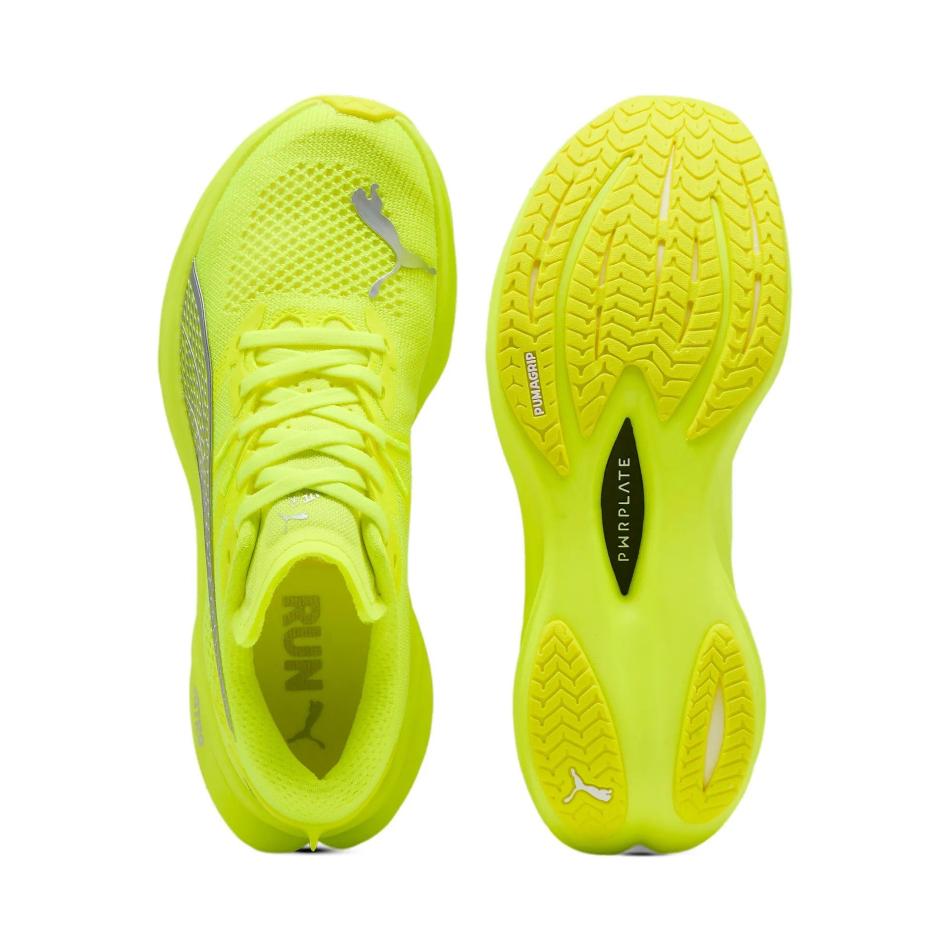 PUMA Shoes Puma Women's Deviate Nitro 3 Running Shoes in Yellow Alert/Puma Silver SS25 - Up and Running