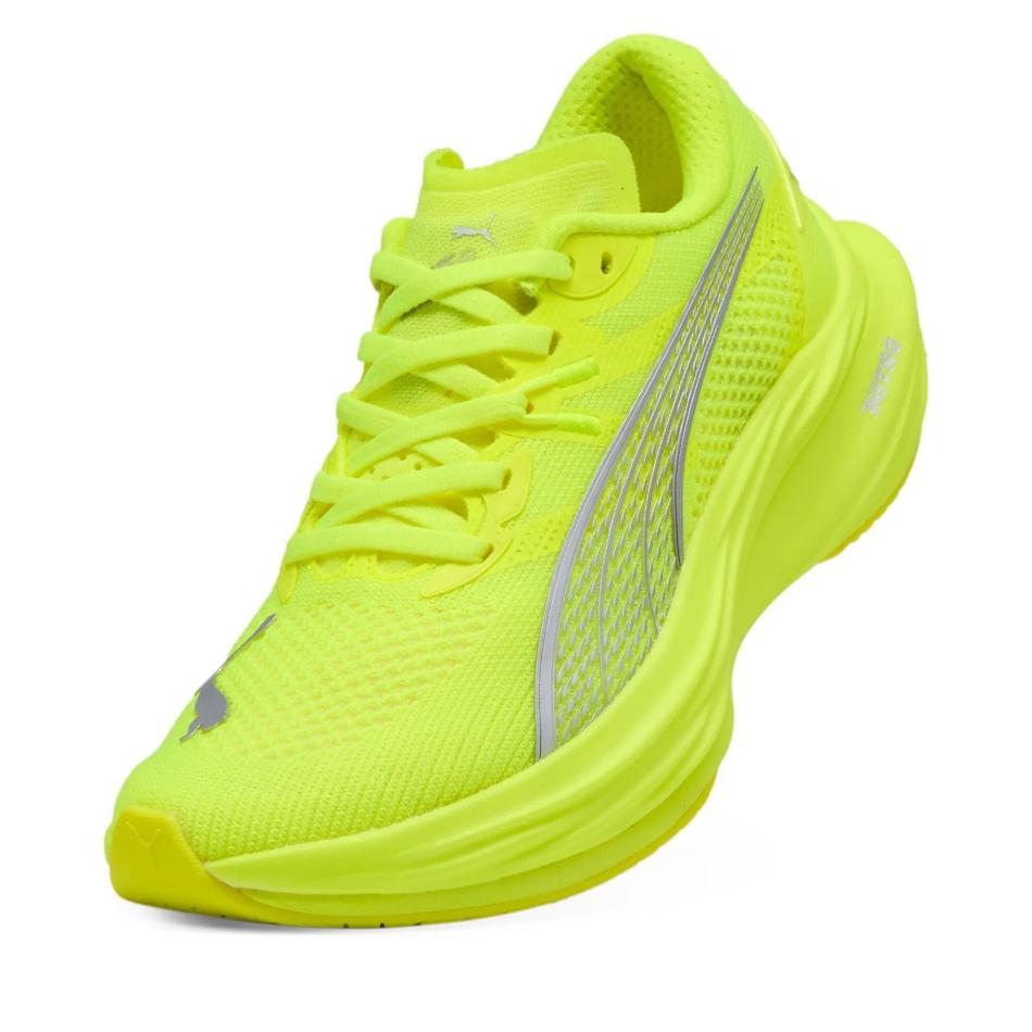 PUMA Shoes Puma Women's Deviate Nitro 3 Running Shoes in Yellow Alert/Puma Silver SS25 - Up and Running