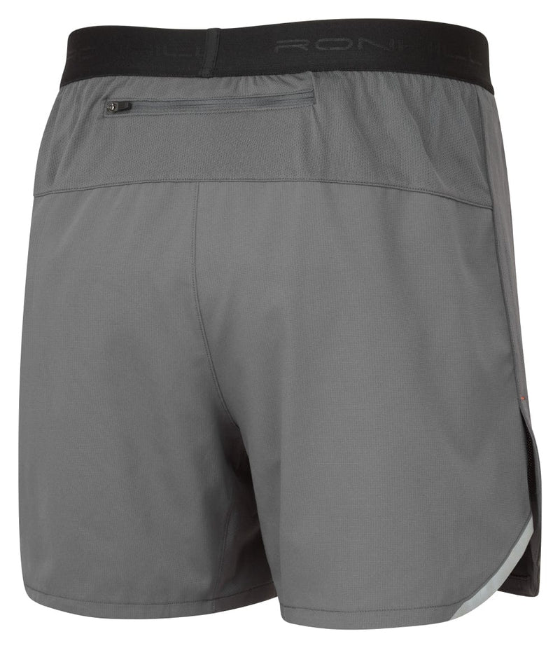 Ronhill Clothing Ronhill Men's Tech 5" Short in Iron/Cardinal Orange AW24 - Up and Running