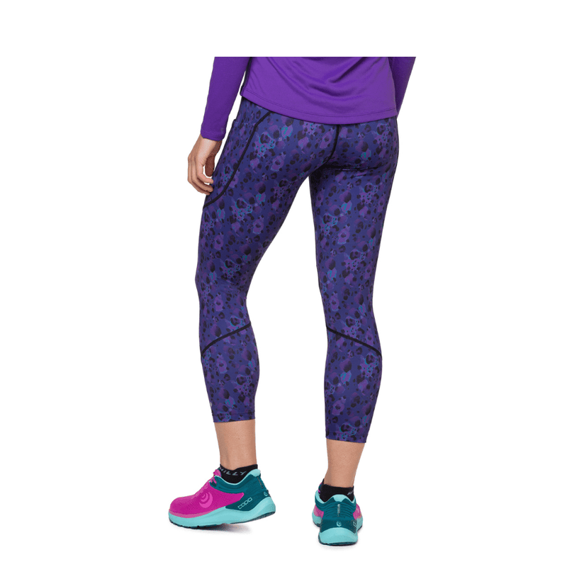 Ronhill Clothing Ronhill Women's Tech Crop Tight in Purple Leopard AW24 - Up and Running