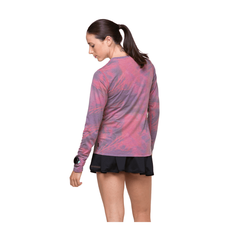 Ronhill Clothing Ronhill Women's Tech Golden Hour Long Sleeve Tee in Salsa Illuminations AW24 - Up and Running