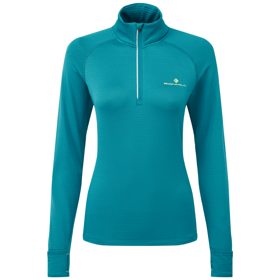 Ronhill Clothing Ronhill Women's Winter 1/2 Zip Top in Marine/Acid AW24 - Up and Running