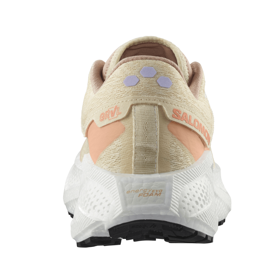 Salomon Shoes Salomon Women's Aeroglide 3 GRVL Running Shoes in Shortbread/White/Fusion Coral SS25 - Up and Running