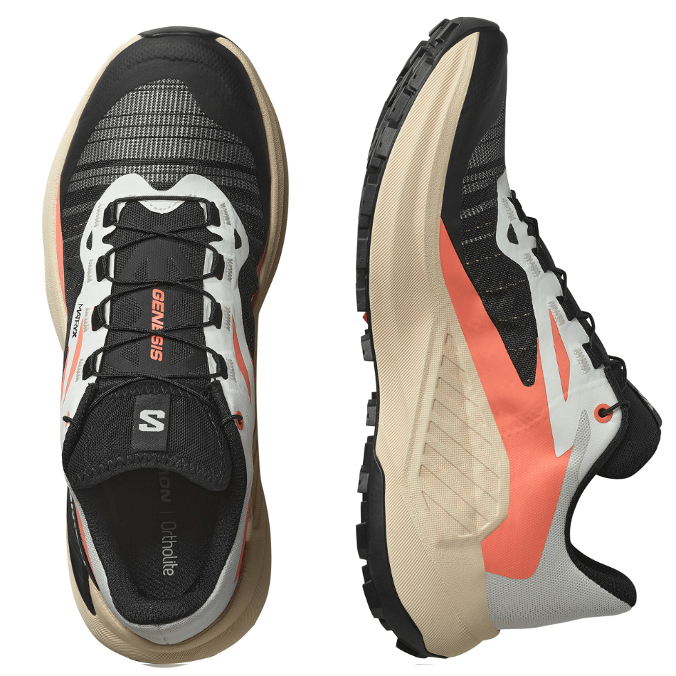 Salomon Shoes Salomon Women's Genesis Trail Running Shoes in Fusion Coral/Tender Peach/Black SS25 - Up and Running
