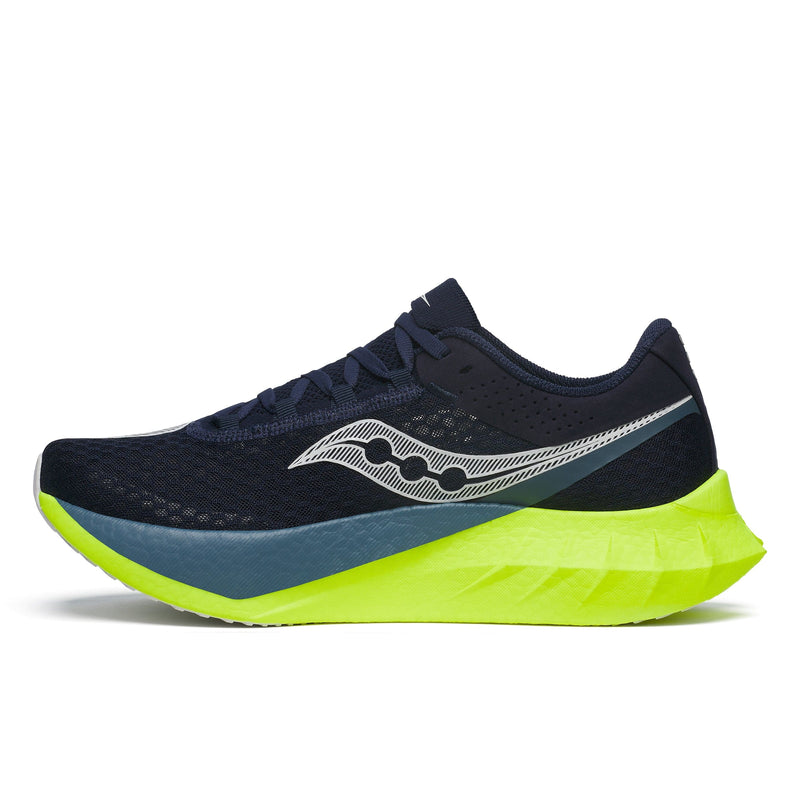 Saucony Shoes Saucony Endorphin Pro 4 Men's Running Shoes Navy/Citron AW24 - Up and Running