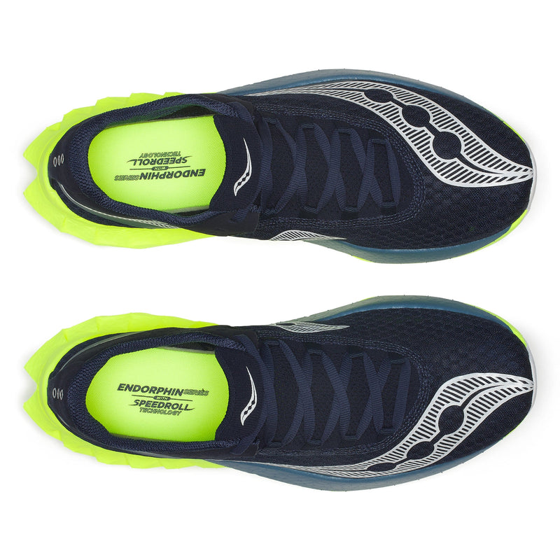 Saucony Shoes Saucony Endorphin Pro 4 Men's Running Shoes Navy/Citron AW24 - Up and Running