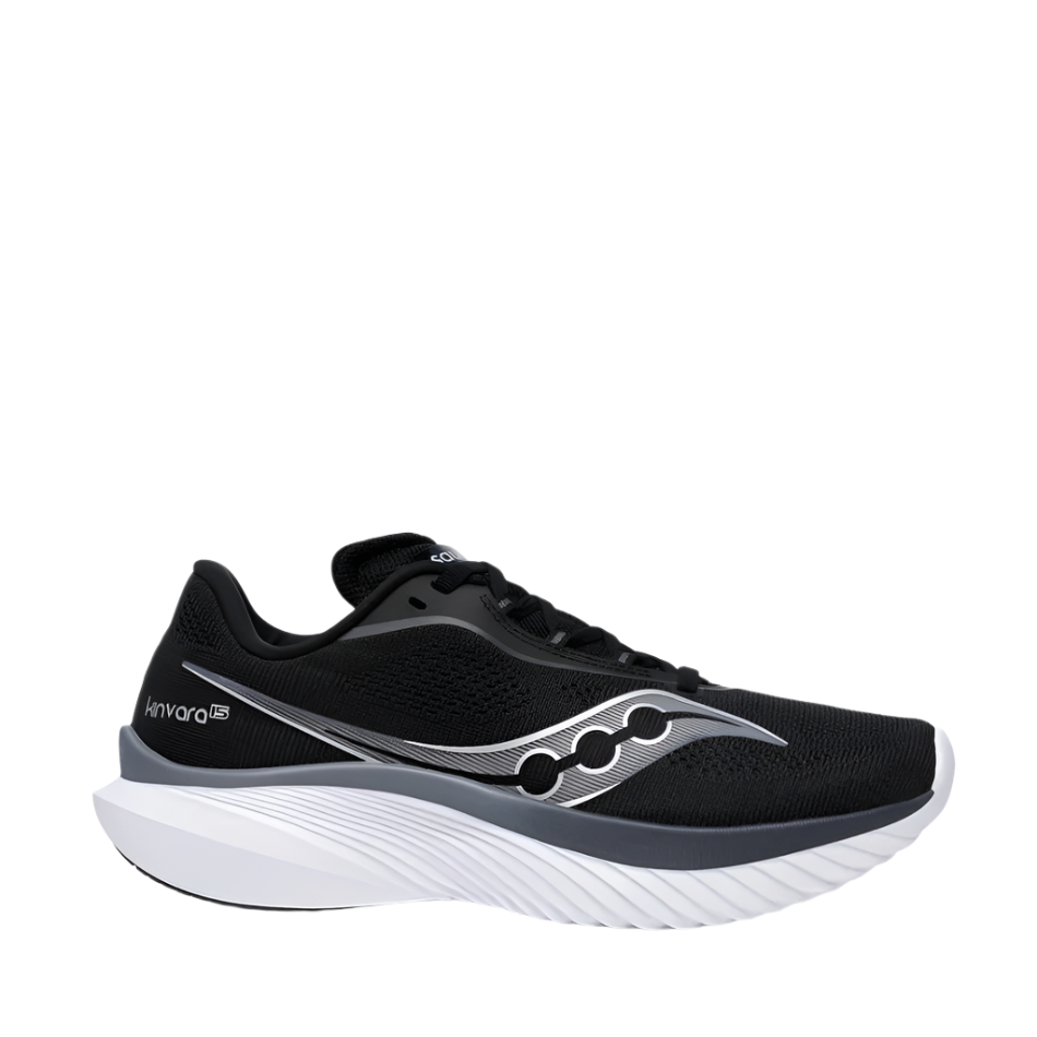 Saucony Shoes Saucony Kinvara 15 Men's Running Shoes Black/White AW24 - Up and Running