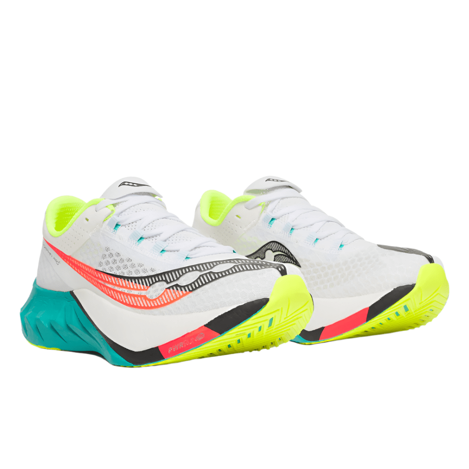 Saucony Shoes Saucony Men's Endorphin Pro 4 Running Shoes in White/Mutant AW25 - Up and Running