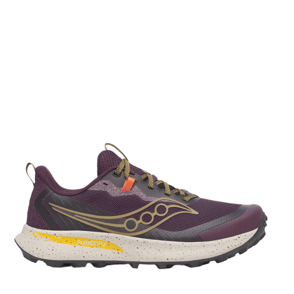 Saucony Shoes Saucony Men's Peregrine 15 Trail Running Shoes in Wine/Kodiak AW25 - Up and Running