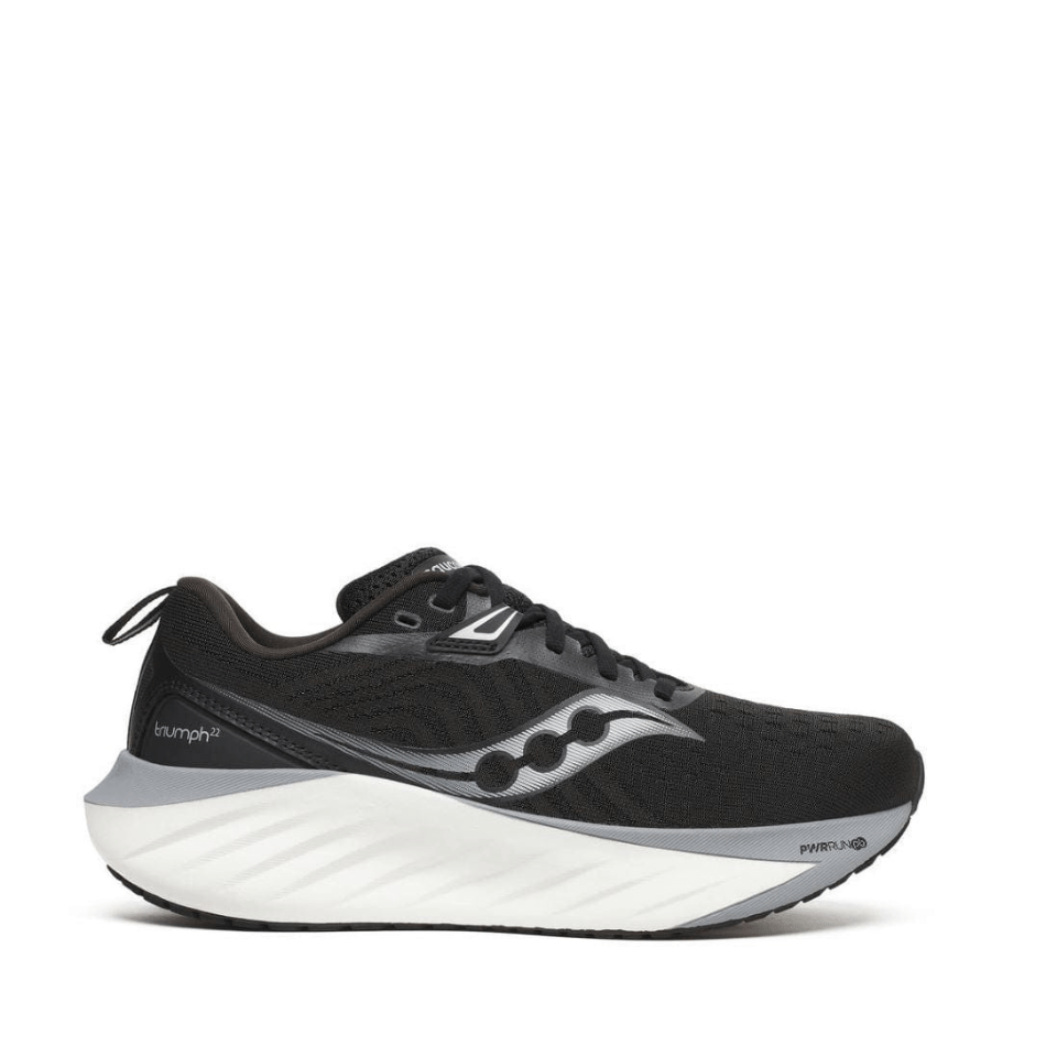 Saucony Shoes Saucony Men's Triumph 22 Running Shoes in Black/White - Up and Running