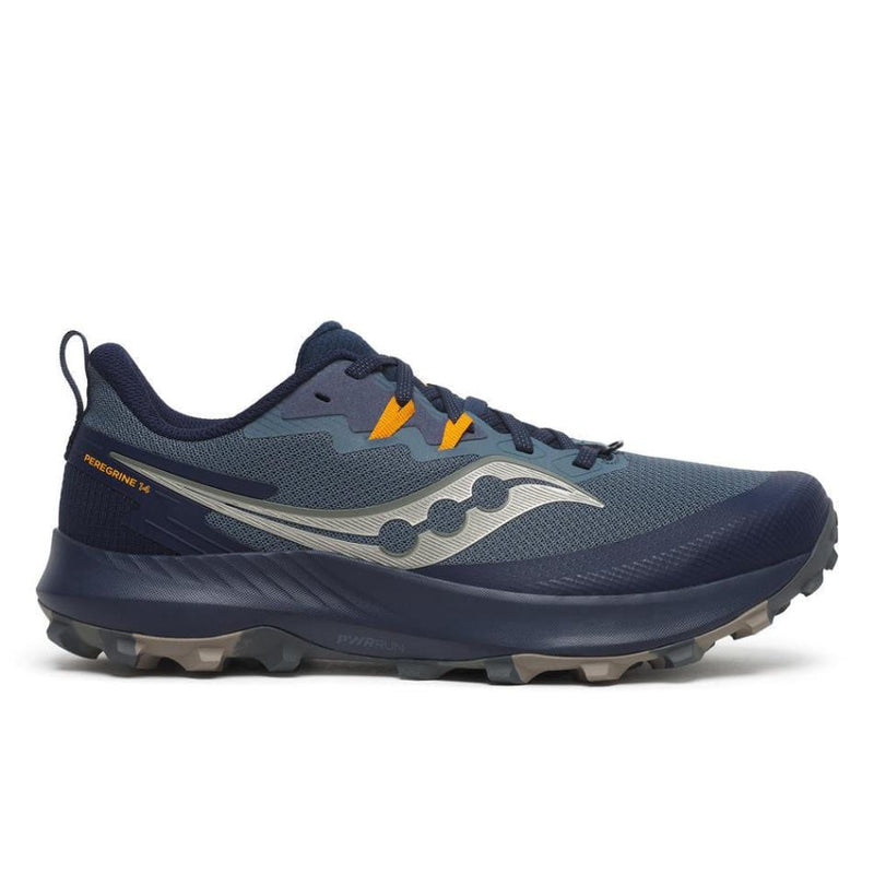 Saucony Shoes Saucony Peregrine 14 Men's Running Shoes Dusk/Navy AW24 - Up and Running