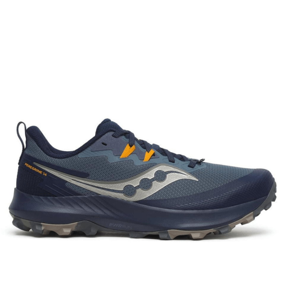 Saucony Shoes Saucony Peregrine 14 Men's Running Shoes Dusk/Navy AW24 - Up and Running