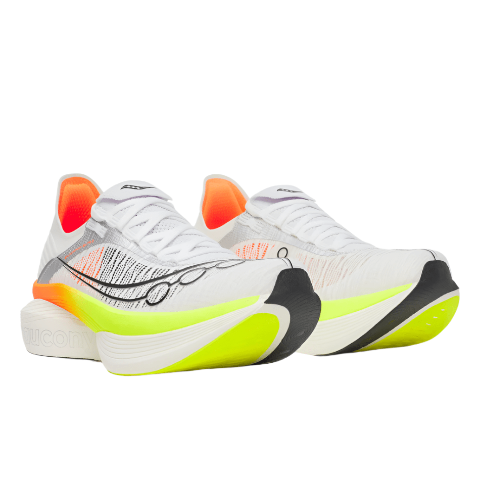 Saucony Shoes Saucony Unisex Endorphin Elite 2 Running Shoes in White/Vo2 AW25 - Up and Running
