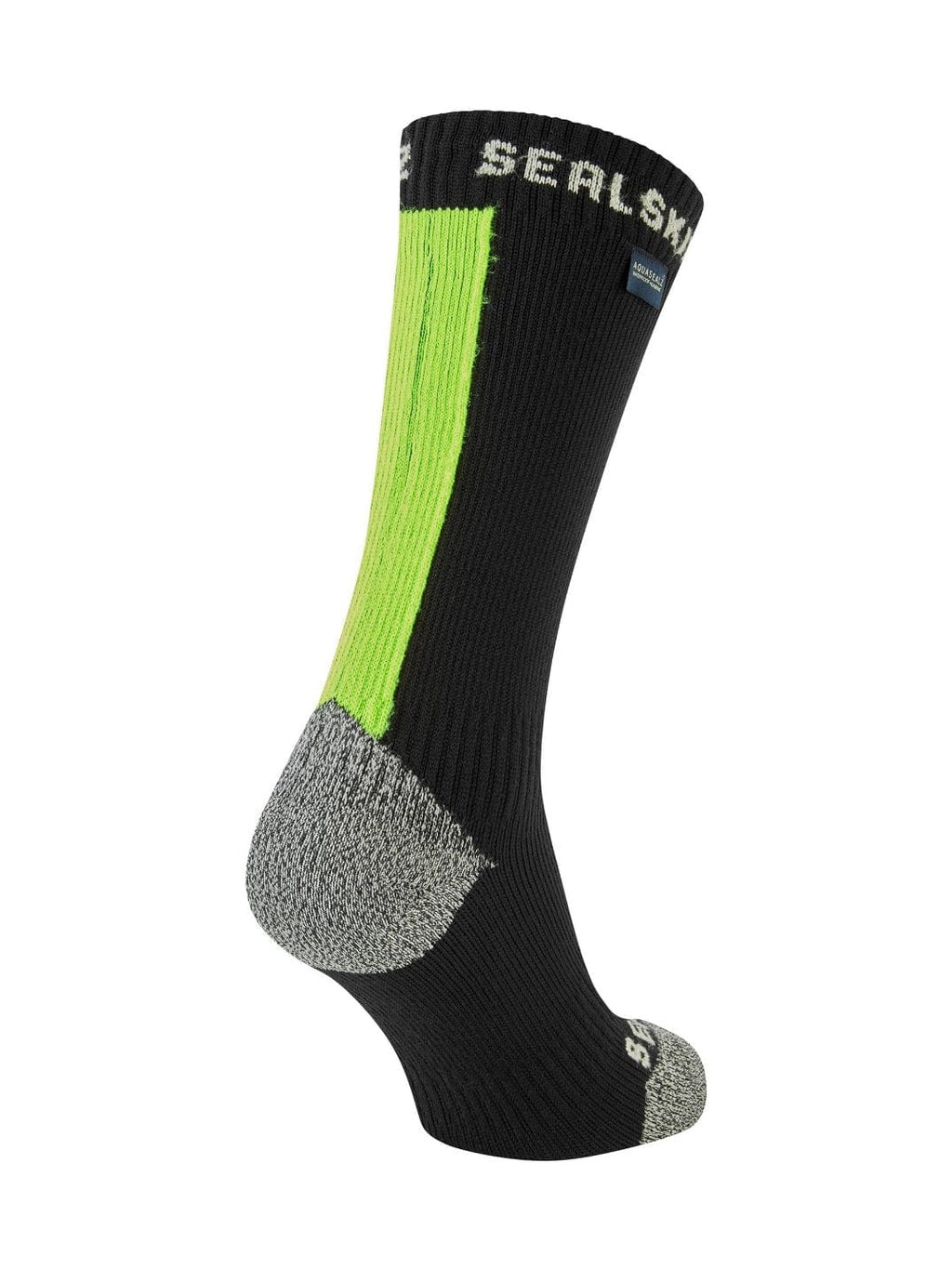 Sealskinz Accessories Sealskinz Waterproof Briston All Weather Mid Length Sock with Hydrostop in Neon Yellow AW24 - Up and Running