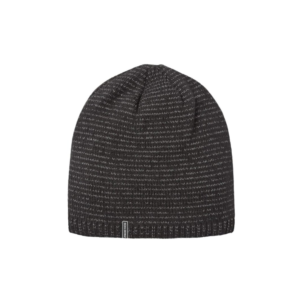 Sealskinz Accessories Sealskinz Waterproof Loddon Cold Weather Reflective Beanie in Black AW24 - Up and Running