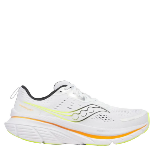 Saucony Men's Guide 18 Running Shoes in White/Peel SS25