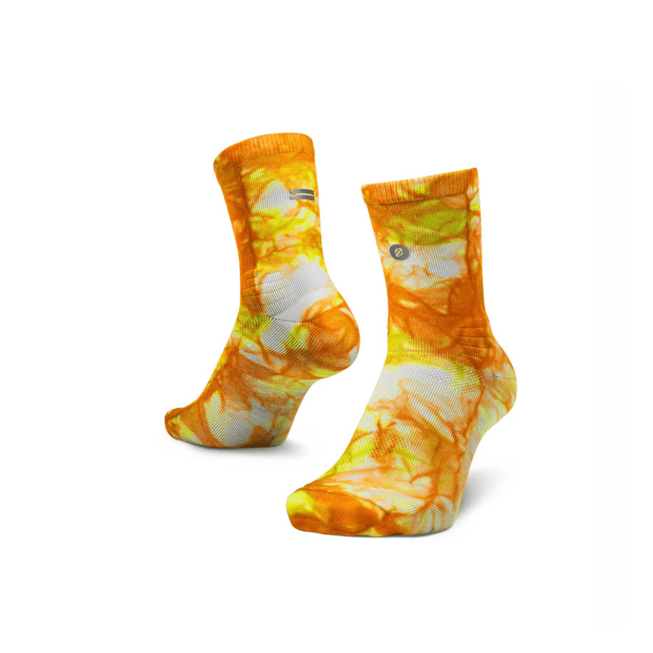 Shyu Accessories Shyu Unisex Half Crew Cut Racing Socks in Orange/Zest/White SS25 - Up and Running