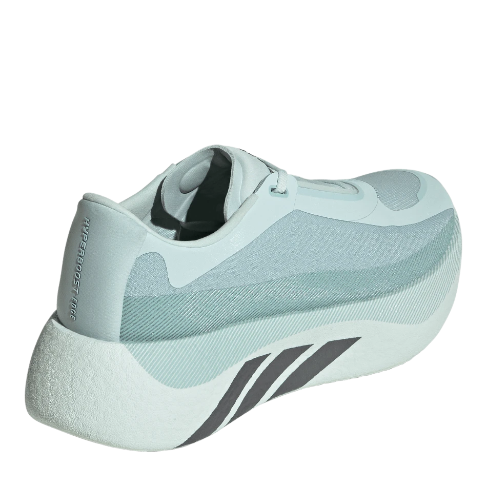 Up & Running adidas Women's Hyperboost Edge running shoes in vapor green with a high-stack cushioned midsole