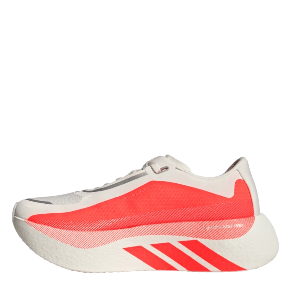 Up & Running adidas Women's Hyperboost Edge running shoes in Solar Turbo with white PRIMEWEAVE upper and thick midsole